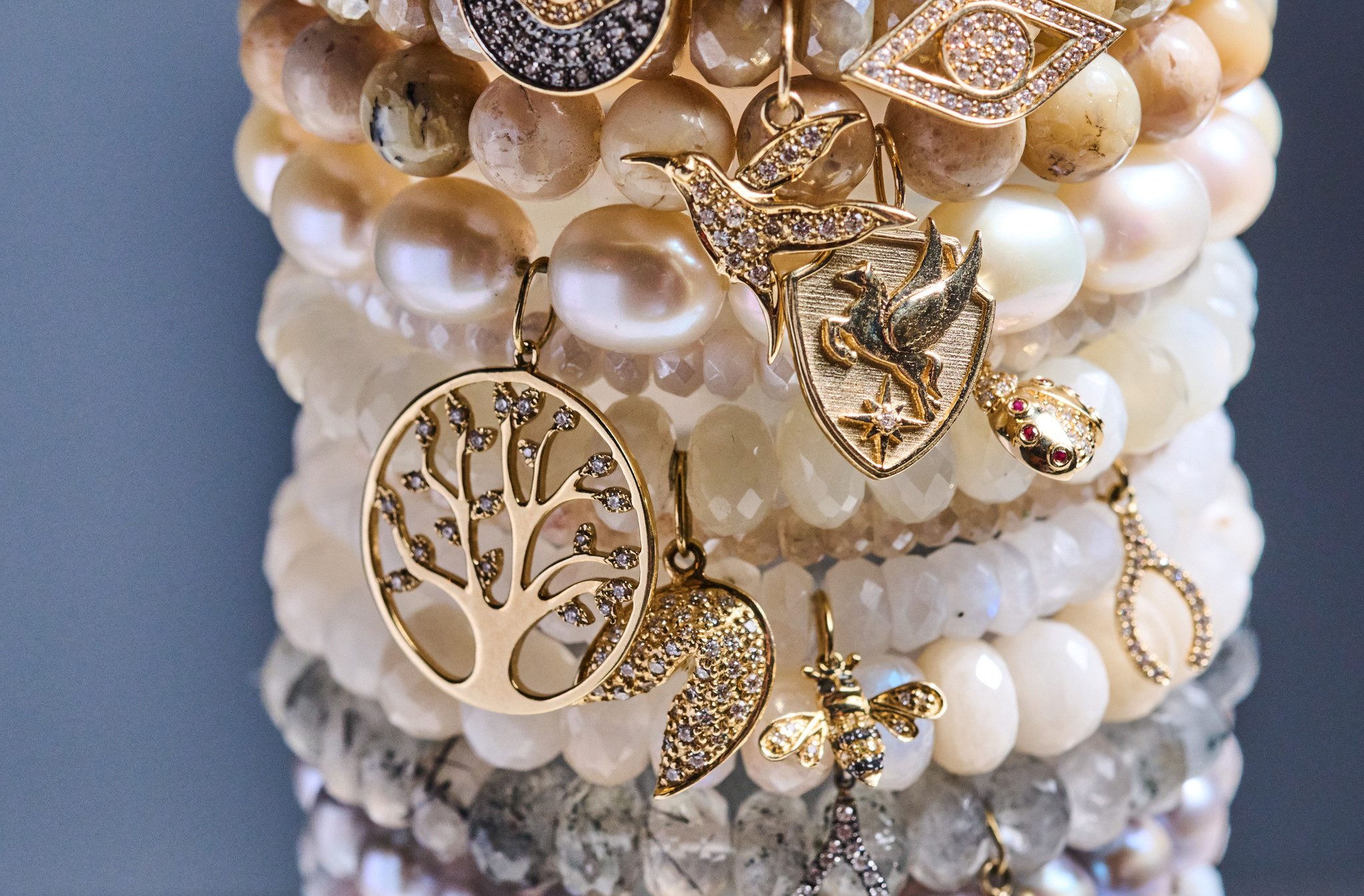 SYDNEY EVAN White Pearl & Tree of Life Bracelet