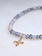 SYDNEY EVAN Diamond Marquis Cross & Mystic Grey Silverite Bracelet