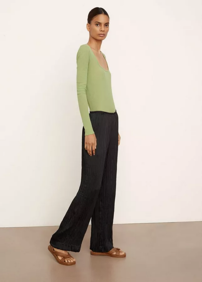 VINCE Crushed Pull on Pant - Black
