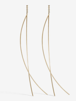 SHAESBY Extra Long Thread-thru Earrings