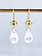 MALLARY MARKS Oval Chrysoberyl and Clear Quartz Earrings Apple and Eve Earrings