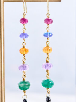 MALLARY MARKS 6-Tier Stone Spun Sugar Earrings