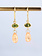 MALLARY MARKS Oval Olivey Peridot and Orange Mandarin Garnet Apple and Eve Earrings