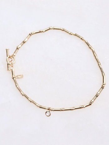 MONICA RILEY Gold Tube Bead Bracelet