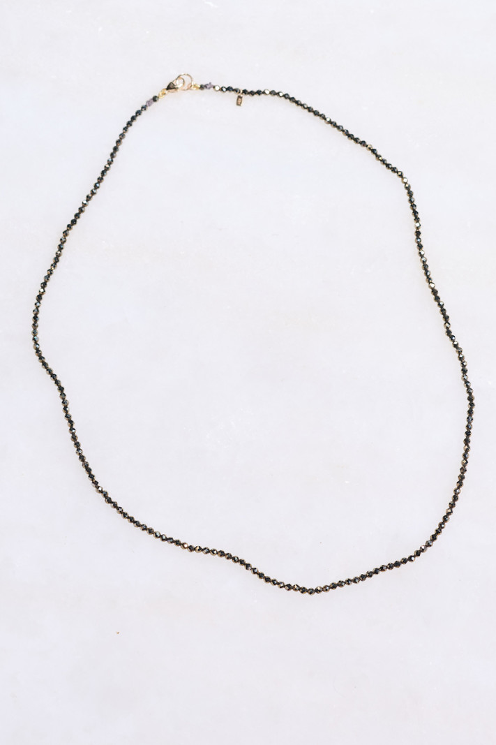 MONICA RILEY Pyrite Bead Necklace