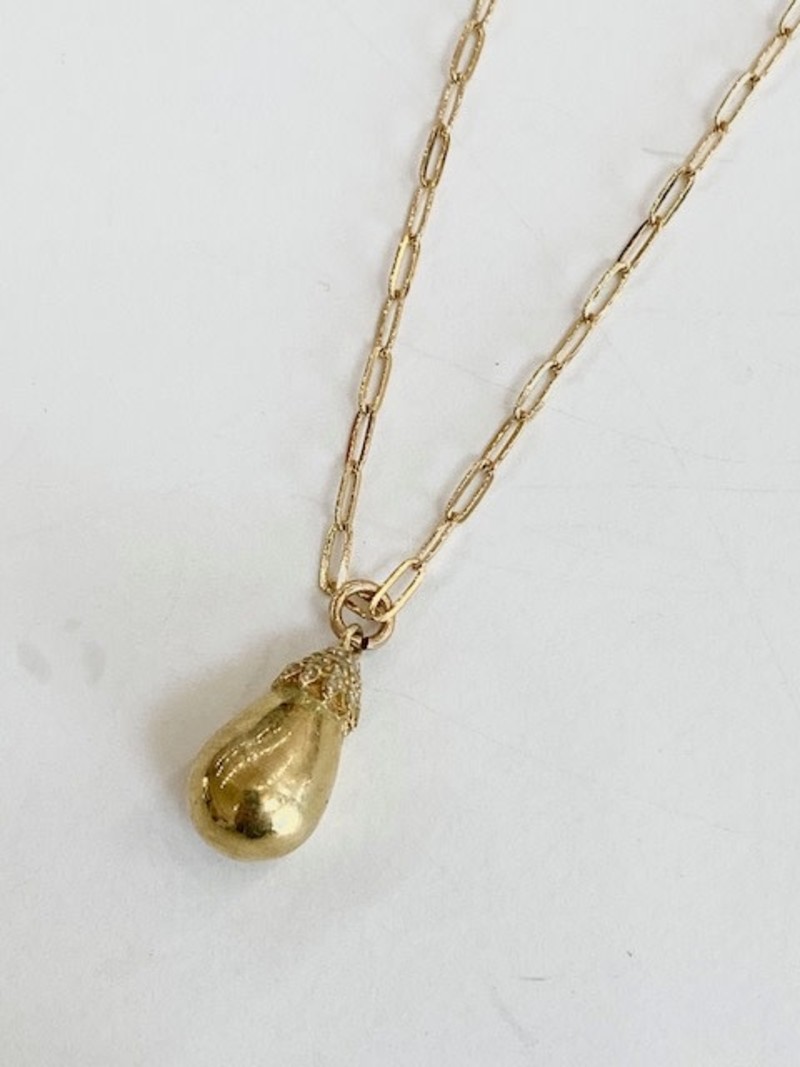 SENNOD Gold Pearl with Diamond Top Necklace