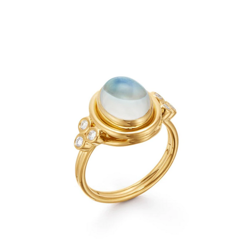 TEMPLE ST CLAIR 18K Small Blue Moonstone Temple Ring