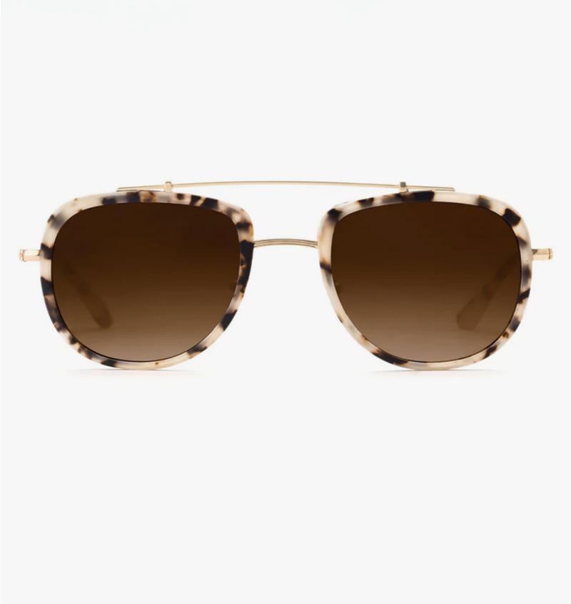 KREWE Breton - Matte Oyster 24K Polarized