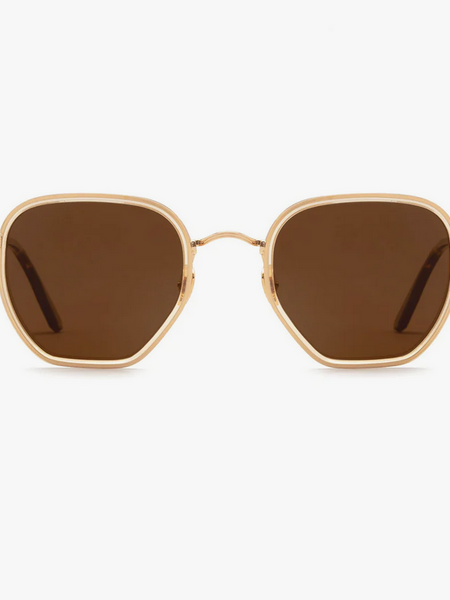 KREWE Pascal - 18K Titanium + Champagne + Rue Tortoise Polarized