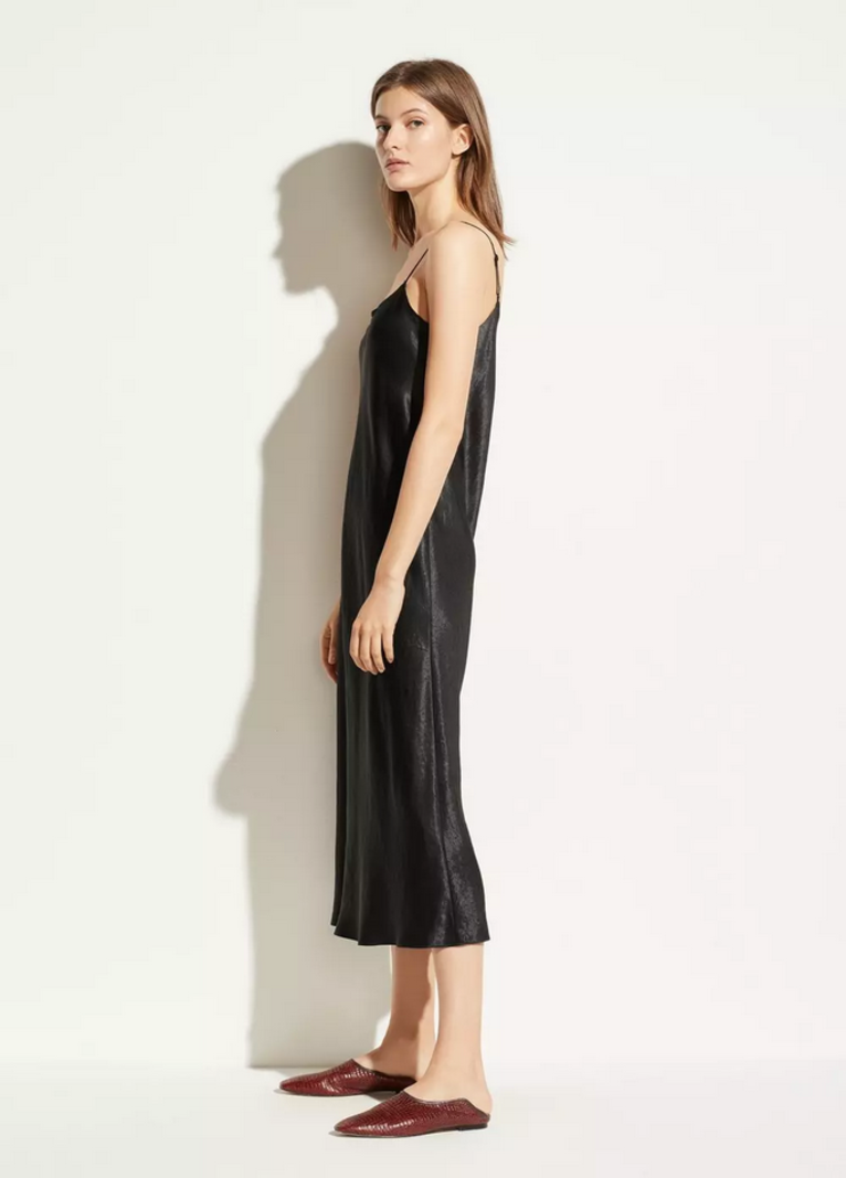 Satin Slip Dress - - Kiki