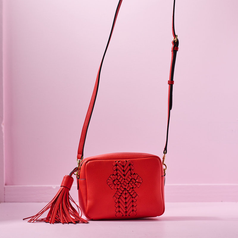 ANYA HINDMARCH Neeson Tassel Crossbody - Flame Red