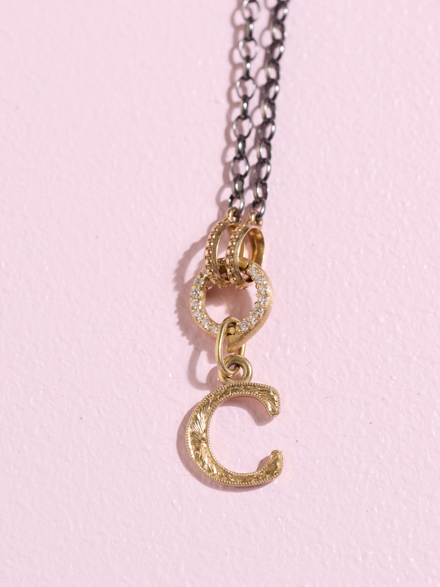 ERICA MOLINARI Hand Engraved Initial Charm