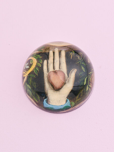 JOHN DERIAN Heart in Hand Paperweight