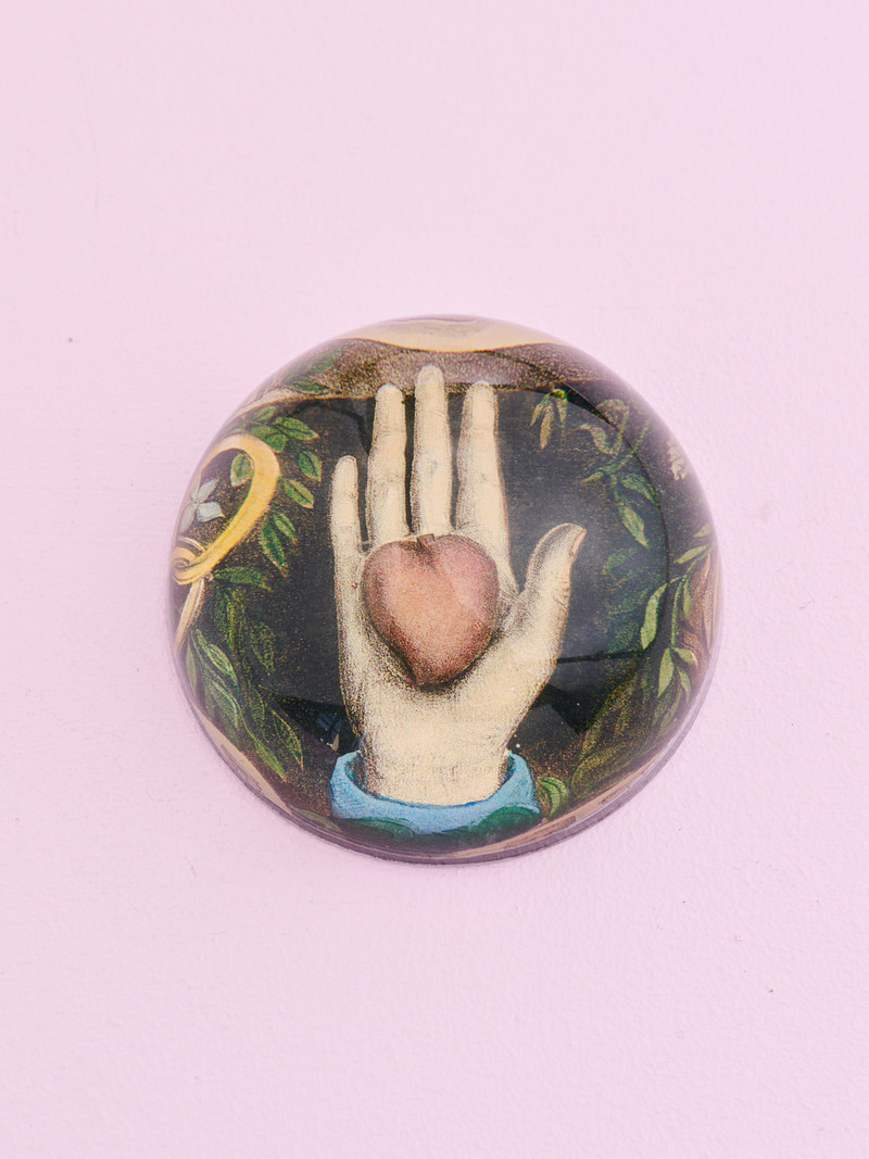 JOHN DERIAN Heart in Hand Paperweight