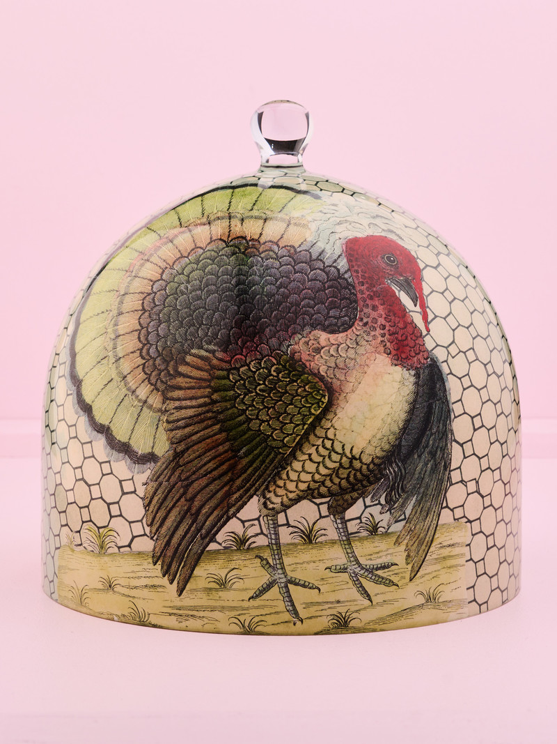 JOHN DERIAN Turkeys Dome 11" x 11" Diameter