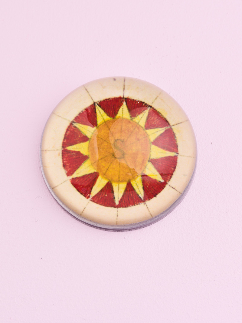 JOHN DERIAN Dome Paperweight -  Sun Compass
