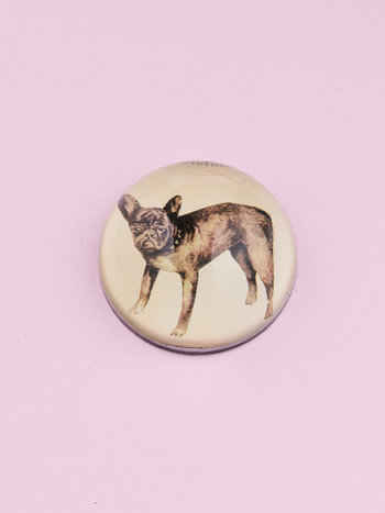 JOHN DERIAN Dome Paperweight -  French Bulldog