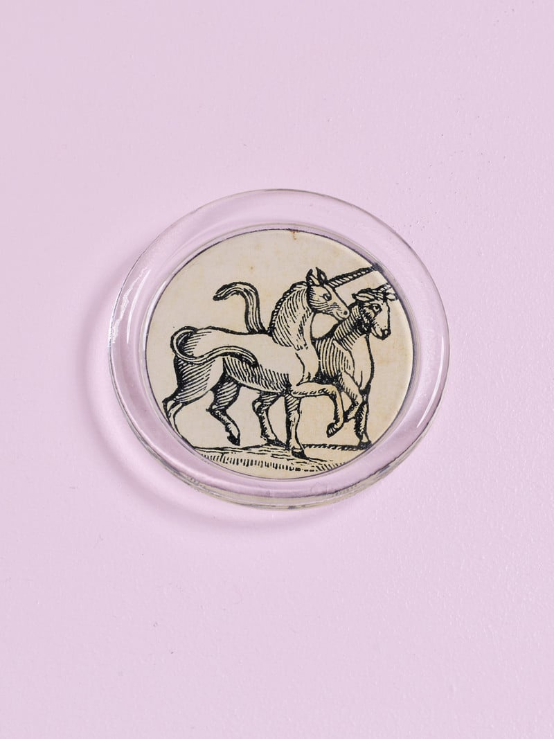 JOHN DERIAN 4" Coaster - Iconic Unicorn