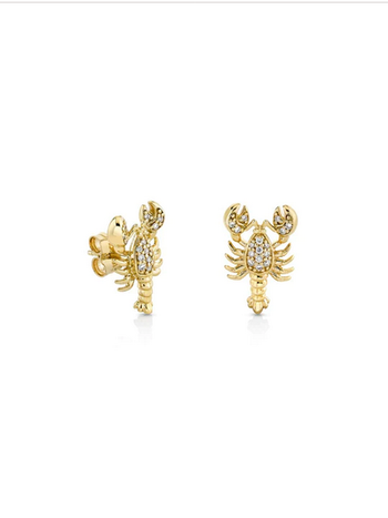 SYDNEY EVAN Lobster Stud Earring