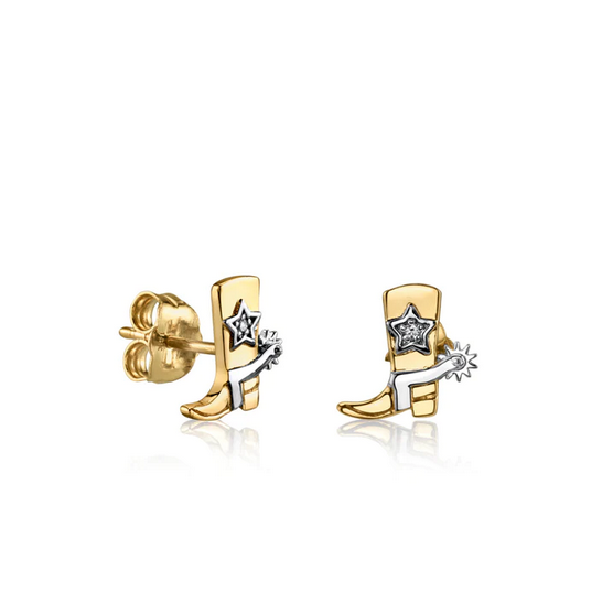 SYDNEY EVAN Cowboy Boot Stud Earring