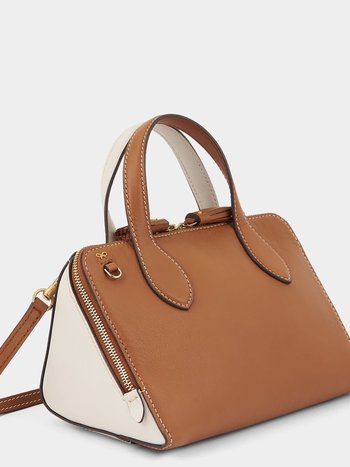 WANDLER Uma Box cracked-leather shoulder bag