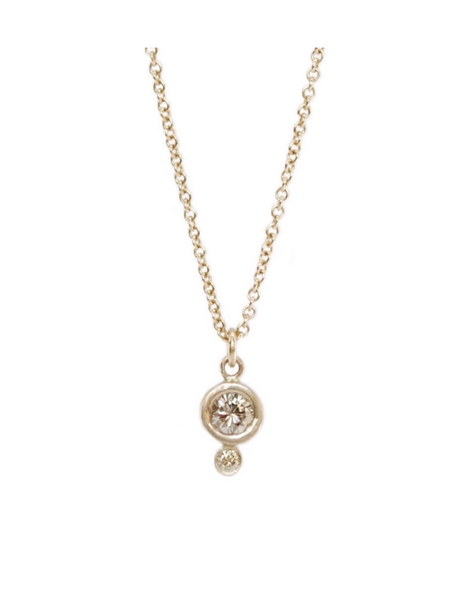 MONICA RILEY Double Champagne Diamond Bezel Necklace