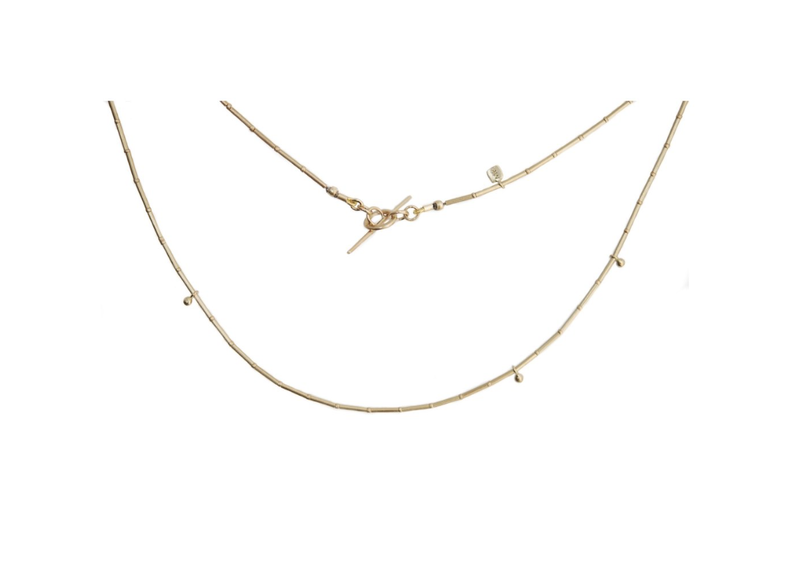 MONICA RILEY Simplest Gold Bead Layering Necklace