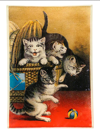 JOHN DERIAN Basket of Cats Mini-Tray