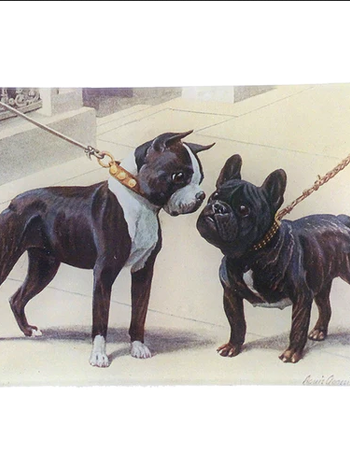 JOHN DERIAN Boston Terrier & French Bulldog Mini-Tray
