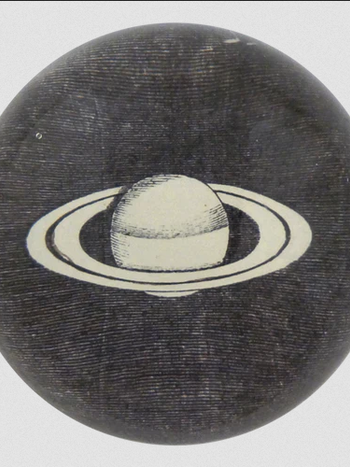 JOHN DERIAN Saturn (Black & White) Paperweight