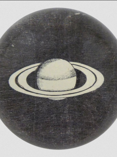 JOHN DERIAN Saturn (Black & White) Paperweight