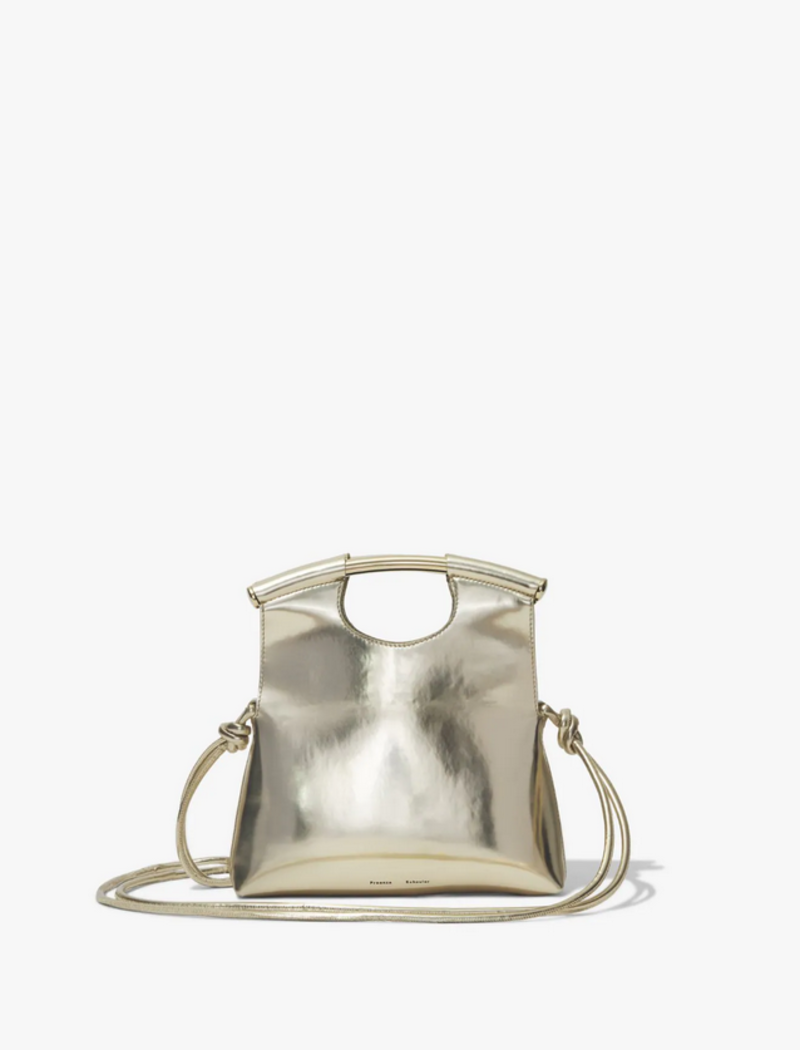 Mirror Bag in Silver Leather