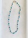 SHANNON JOHNSON Wire Wrap Turquoise Rondelle & Rice Bead Necklace