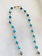 SHANNON JOHNSON Wire Wrap Turquoise Faceted Round Bead Necklace