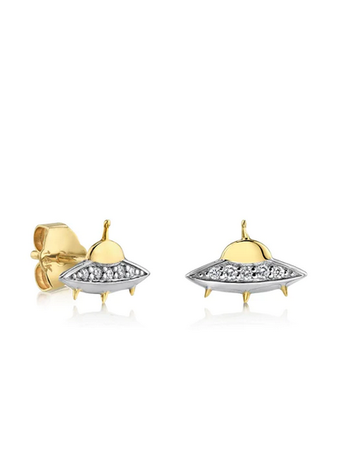 SYDNEY EVAN Flying Saucer Stud Earring