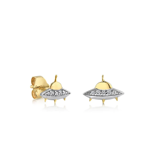 SYDNEY EVAN Flying Saucer Stud Earring