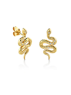 SYDNEY EVAN Snake Stud Earring