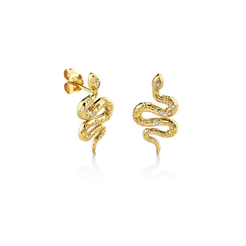 SYDNEY EVAN Snake Stud Earring