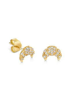SYDNEY EVAN Small Croissant Stud Earring