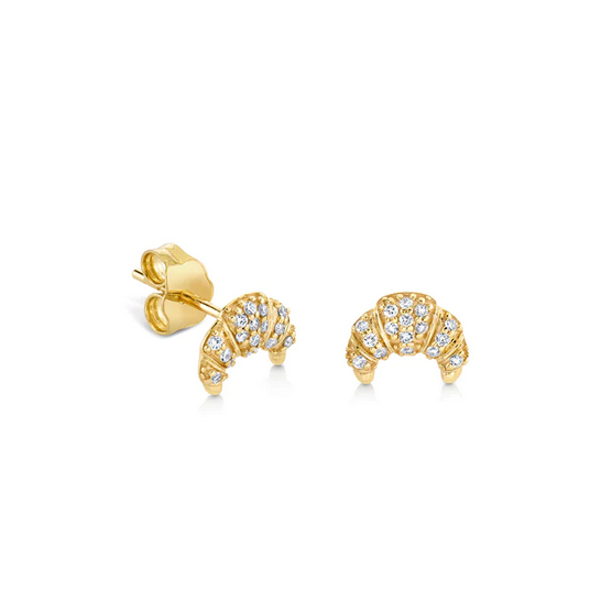 SYDNEY EVAN Small Croissant Stud Earring