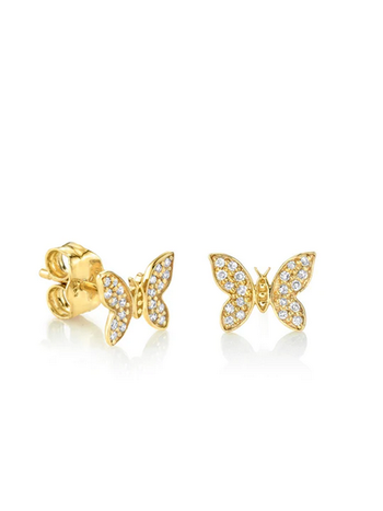 SYDNEY EVAN Tiny Butterfly Stud Earring