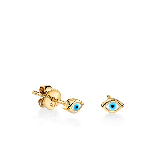 SYDNEY EVAN Mini Enamel Evil Eye Stud Earring