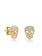 SYDNEY EVAN Tiny Pave Skull Stud Earring