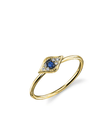 SYDNEY EVAN Baby Evil Eye Ring - Size 4