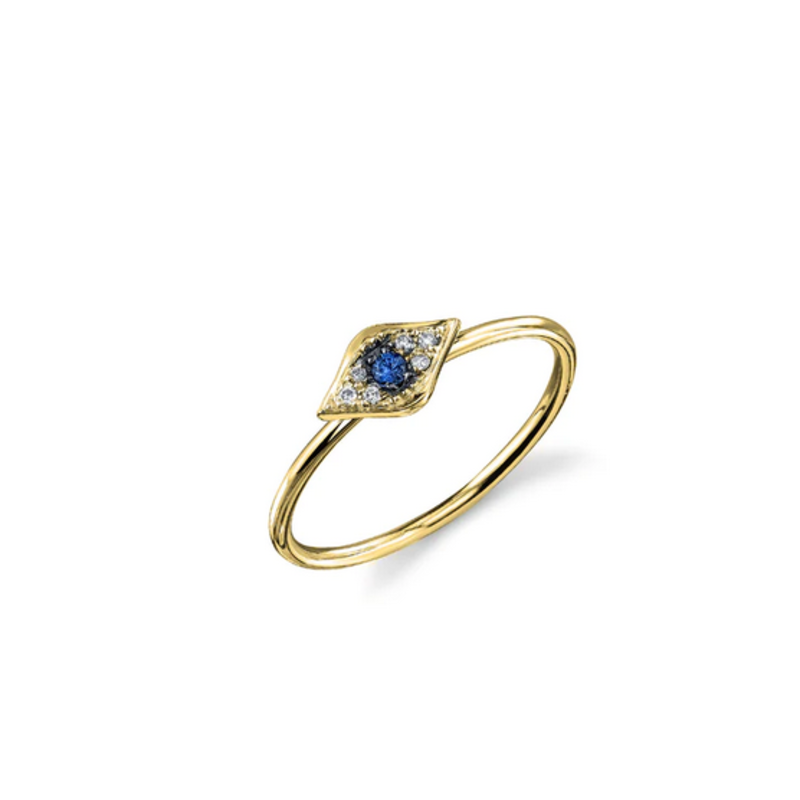 SYDNEY EVAN Baby Evil Eye Ring - Size 4