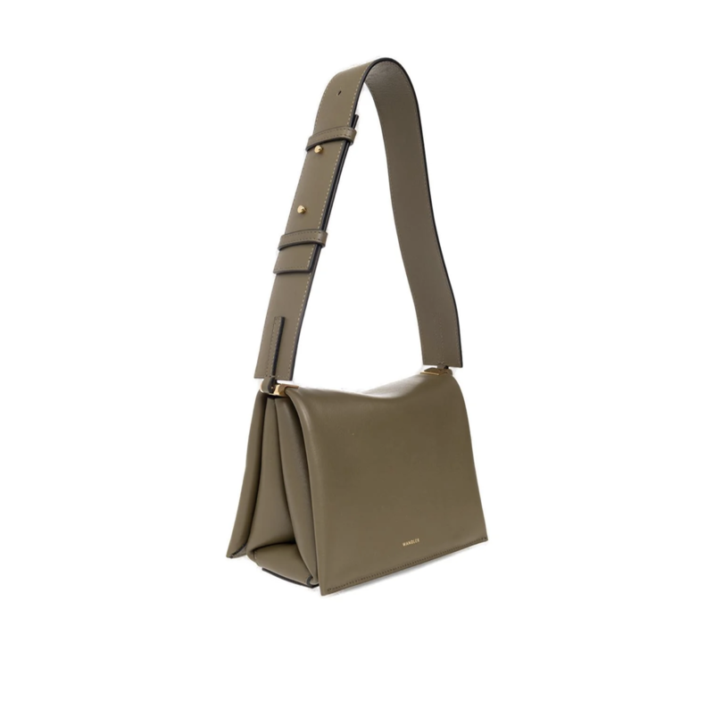 WANDLER Uma Box Bag Thick Strap - Deep Olive