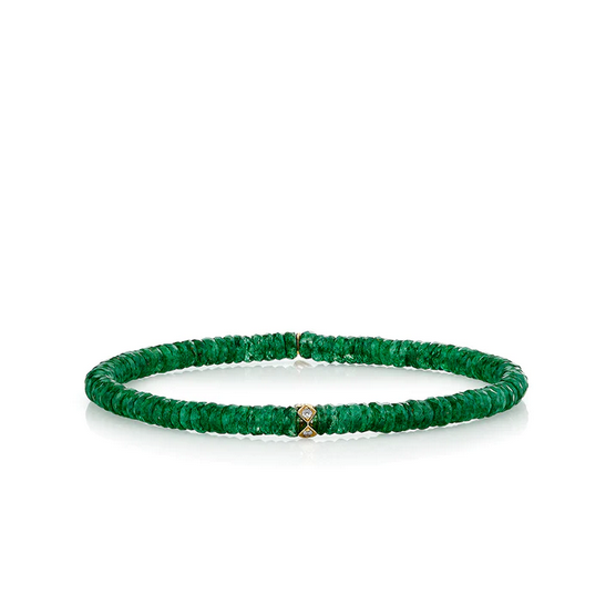 SYDNEY EVAN Eternity Rondelle on Green Aventurine Bracelet