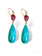DINA MACKNEY Ruby + Kingman Turquoise Drop Earrings