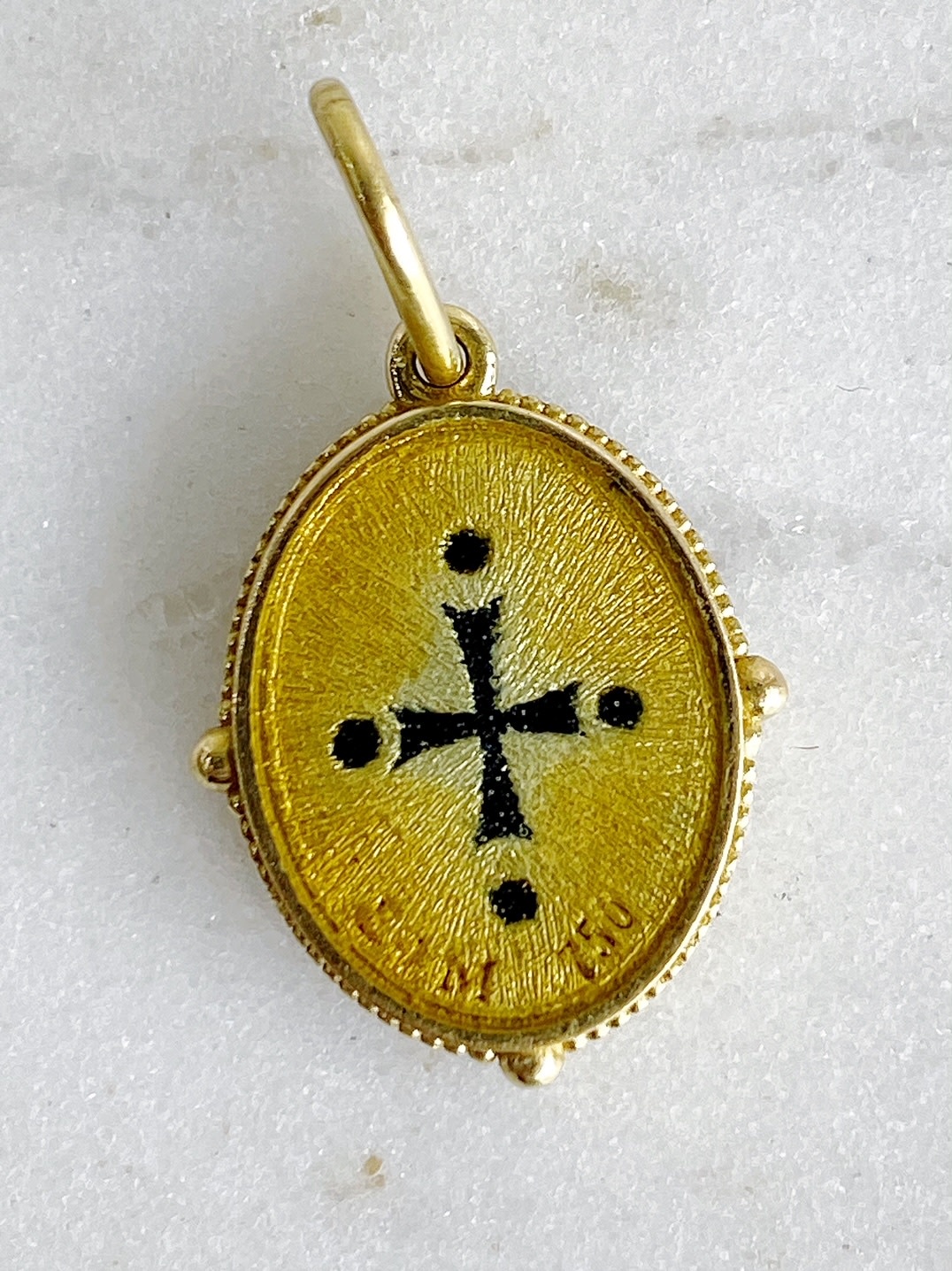 ERICA MOLINARI Enamel Double Cross Charm