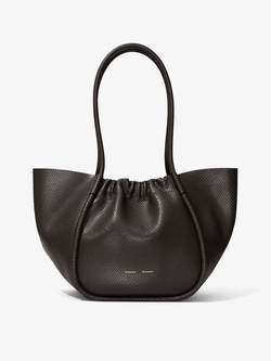 PROENZA SCHOULER Large Ruched Tote - Black Python